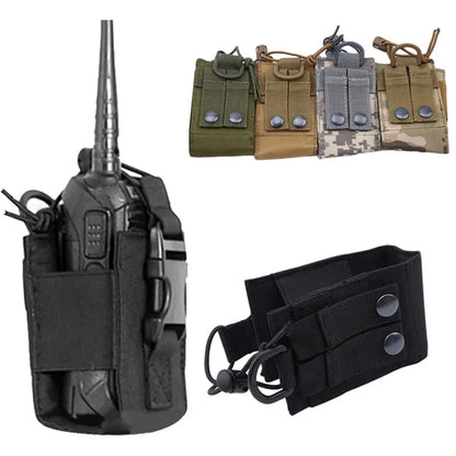 2023 Tactical Radio Pouch Hunting Walkie Talkie Holder Interphone Hanging Bag Military Molle Nylon Magazine Pouch Pocket Caza [TEL]