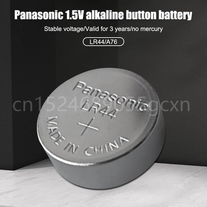 10PCS Panasonic Alkaline Battery LR44 A76 AG13 LR1154 SR1154 SR44 GP76 1.5V For Watch Clock Calculator Electric Toy Button Cell [BAT]