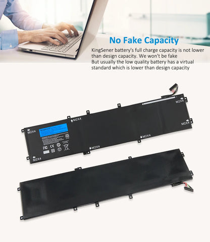 KingSener New 6GTPY H5H20 Laptop Battery For DELL XPS 15 9570 9560 7590 For DELL Precision 5520 5530 Series Notebook 11.4V 97WH [BAT]