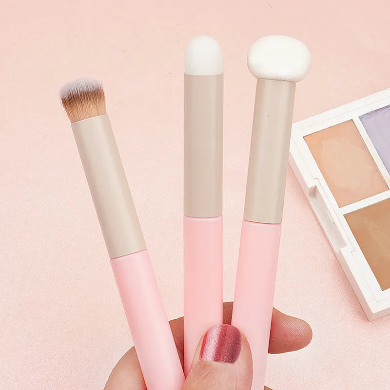 1 Pc Soft Makeup Brushes Sponge Concealer Brush Lipstick Lip Powder Puff Wet Dry Use Foundation Contour Cosmetic Tools [CSM]