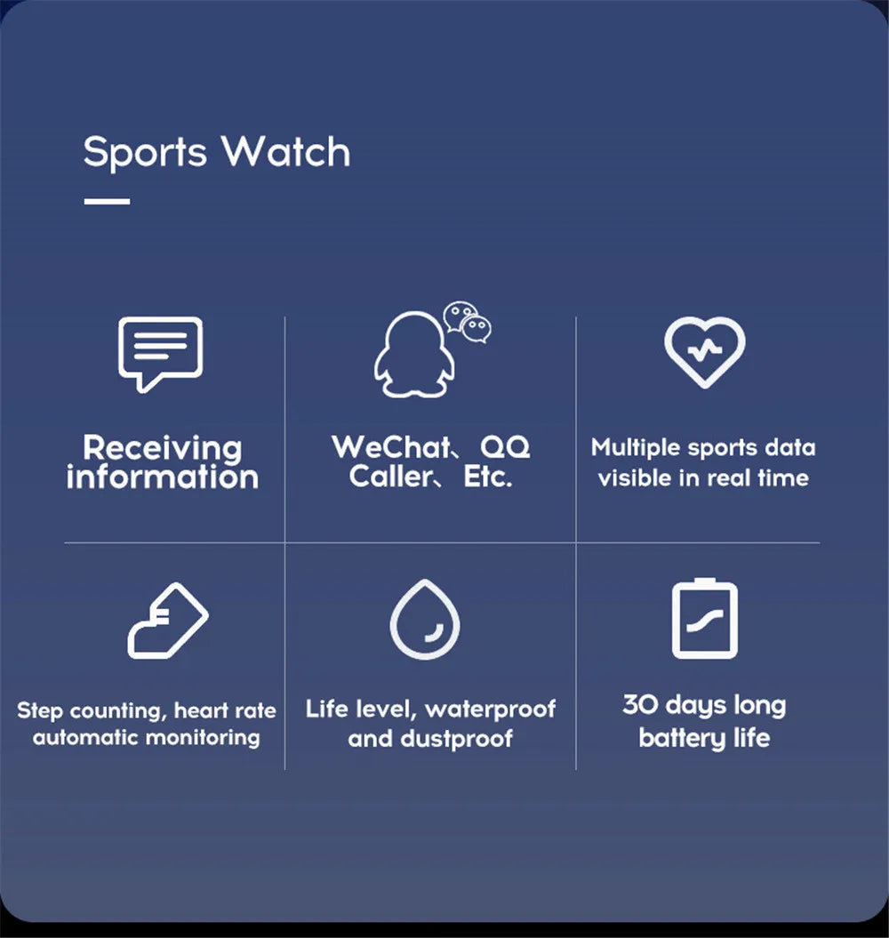 D13 Smart Watch Men Blood Pressure Waterproof Smartwatch Women Heart Rate Monitor Fitness Tracker Watch Sport For Android IOS [SWH]