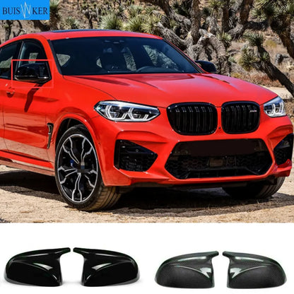 For BMW X3 G01 X4 G02 X5 G05 X6 G06 X7 G07 2018 2019 2020 M Style Black Rearview Mirror Cover X3M Look [BDK]