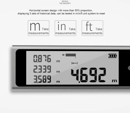 Mileseey MiNi Bluetooth Laser Distance Meter Trena Laser Measuring Tape Handheld Metre Laser лазерная рулетка дальномер лазерный [MTR]