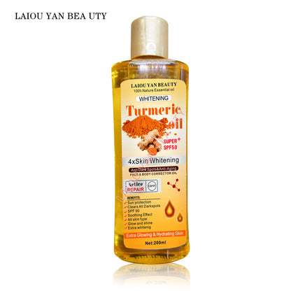 200ml Turmeric Remove Dark Spots Essential Oil for Women Moroccan Ginger Anti Wrinkle Serum Men Whitening Moisturizing Skin Care [SKC]