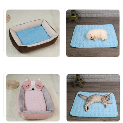 Dog Cooling Mat Summer Pad Pet Mat Bed for Dogs Cat Blanket Sofa Breathable Summer Washable Pet Supplies Accessories [PET]