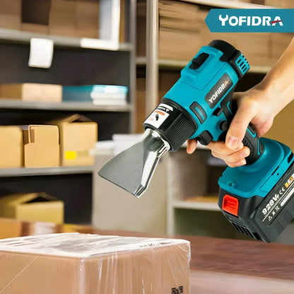 Yofidra 18V 50-550℃ 2500W Heat Gun.High/Low 2 Gears.Wind Speed 6 Gear Optional.With LED Temperature Display Cordless Hot Air Gun [TOL]