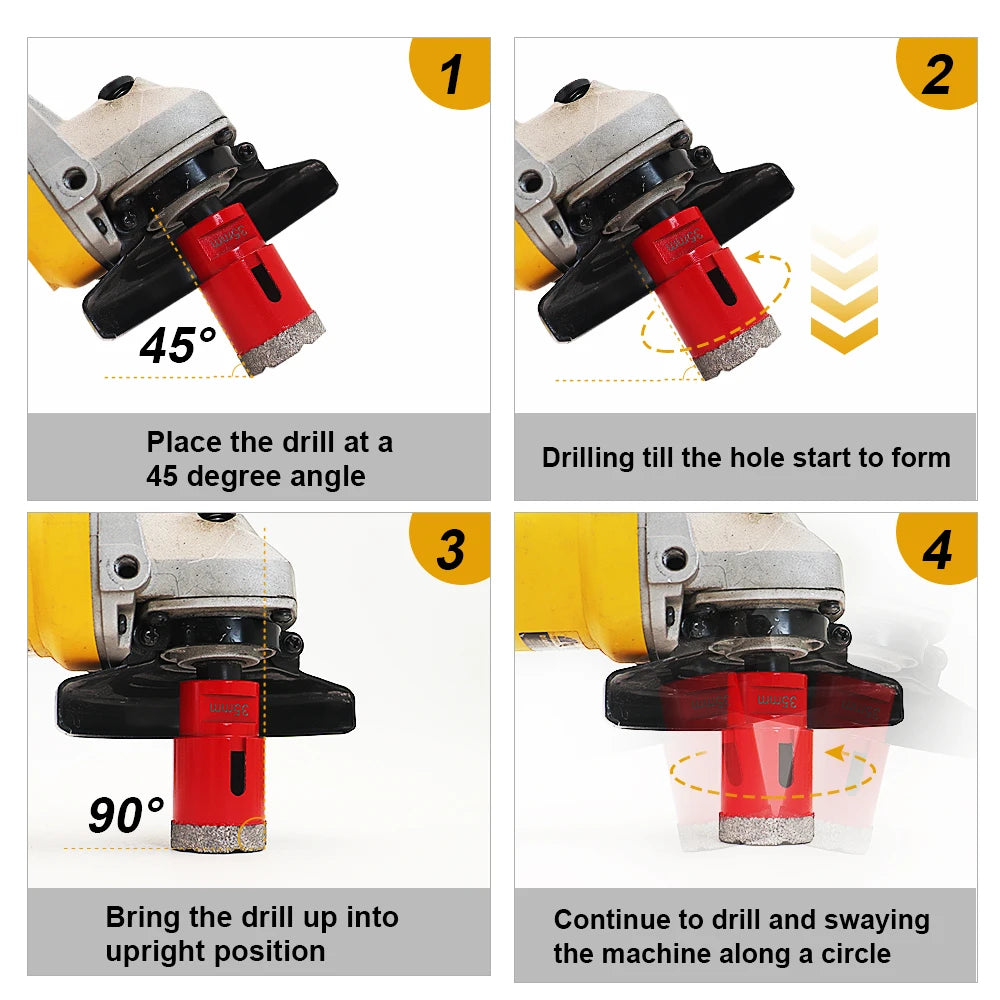 SHDIATOOL 1pc Diamond Drilling Core Bits M14 Thread Porcelain Tile Stoneware Crowns Drill Crowns Marble Stone Masonry Hole Saw [PTO]