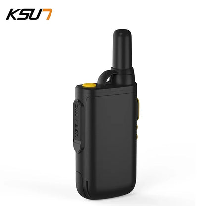 KSUN-Wireless Walkie Talkie Transmitter for Kids, Mini Two Way Radio, Rechargeable, Thin Uhf, 16 Channel, 2022SL [TEL]