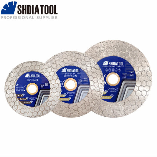 SHDIATOOL 1pc 105/115/125mm Diamond Cutting Grinding Disc Double Side Hex Granite Ceramic Marble Angle Grinder Cut Tile Plate [TPT]