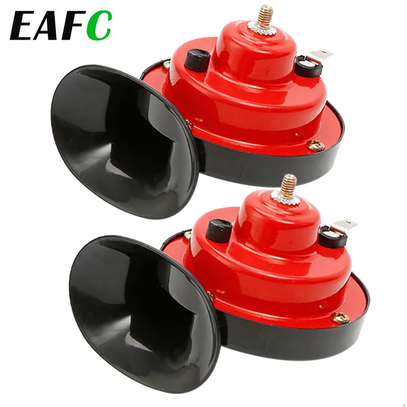 2pcs 12V air horn for car Snail Electric Air Horn Marine Boat Loud Alarm Kit  Boat Motorcycle Dual-tone car horn Loud signal [MRN]