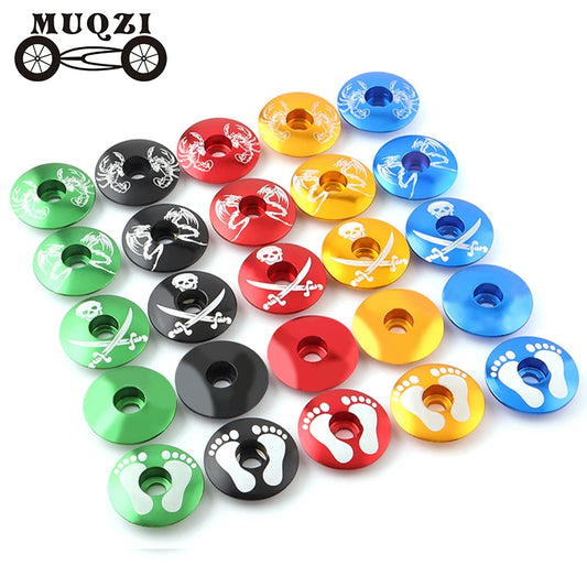 MUQZI Mountain Bike Headset Cover Aluminum Alloy Ultra-ligh  Bowl Cover Road Bike Fixed Gear Folding Parts Headset top Cap [SPT]