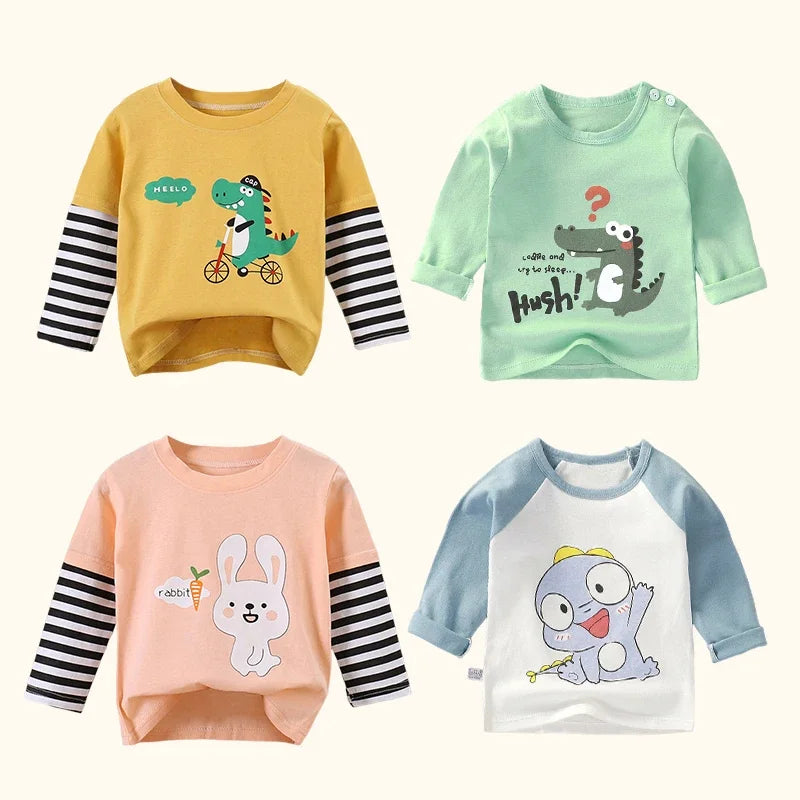 Children's Clothing Boys Girls T-Shirt kids clothes Cartoon Tops Long Sleeve Baby Clothing Autumn Winter Cotton Print Sweatshirt [TSH]