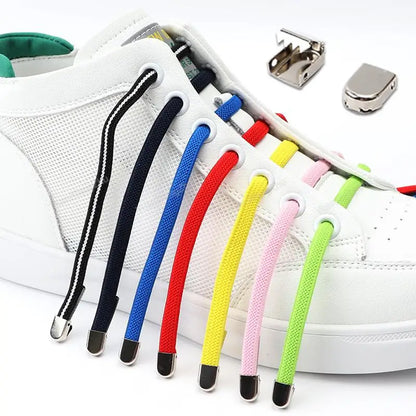 No tie Shoe laces Elastic laces Sneakers Flat Shoelaces without ties Quick Shoelace for Shoes Kids Adult One Size fits All Shoes [SHO]