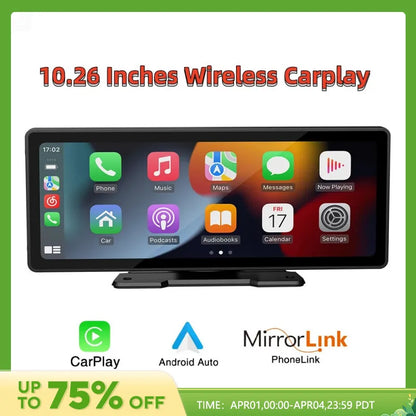 Universal 10.26” Screen Car Radio Multimedia WIFI Video Player Wireless Carplay Screen for Apple Or Android [CAR]