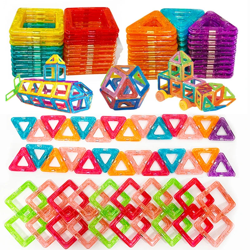 64-184Pcs Kids Magnetic Building Blocks Mini Size Magnet Toys for Boys Construction Set STEM Toy for Children Girls [TOYS]