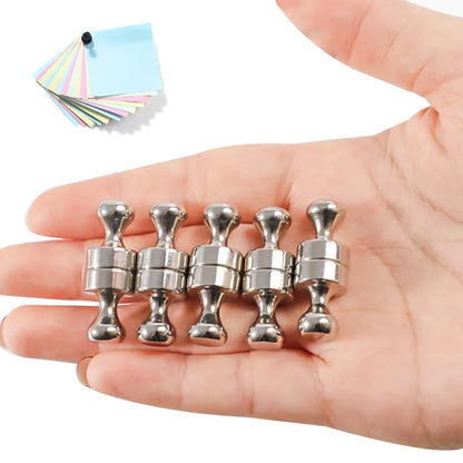 10pcs Super Strong Neodymium Magnetic Pushpins Sucker Thumbtack Durable Steel Magnet Push Pin for Refrigerator Whiteboard [MAG]