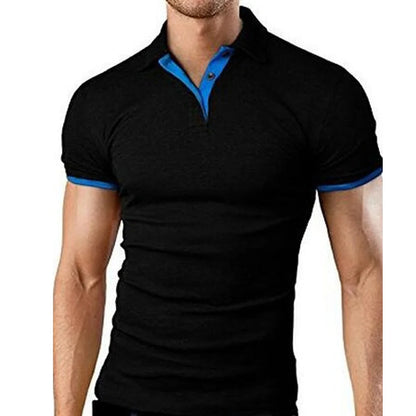 Covrlge Polo Shirt Men Summer Stritching Men's Shorts Sleeve Polo Business Clothes Luxury Men Tee Shirt Brand Polos MTP129 [MEN]