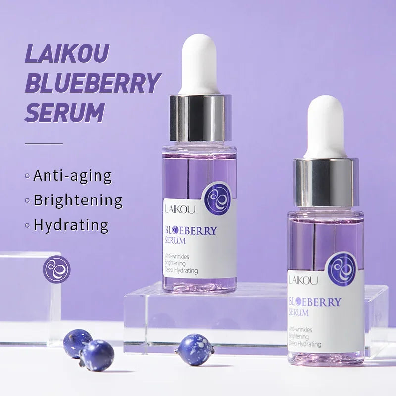 Blueberry Brighting Skin Face Essence Serum Anti Wrinkle Face Serum Shrink Pores Anti-Aging Moisturizing Dry Skin Care 17ml [SKC]