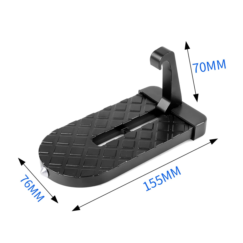 Universal Foldable Car Roof Rack Step Car Door Step Multifunction Latch Hook Auxiliary Foot Pedal Aluminium Alloy Safety Hammer [CAR]