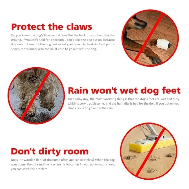 4pcs/set Waterproof Pet Dog Shoes Chihuahua Anti-slip Rain Boots Footwear For Small Cats Dogs Puppy Dog Pet Booties [SHO]