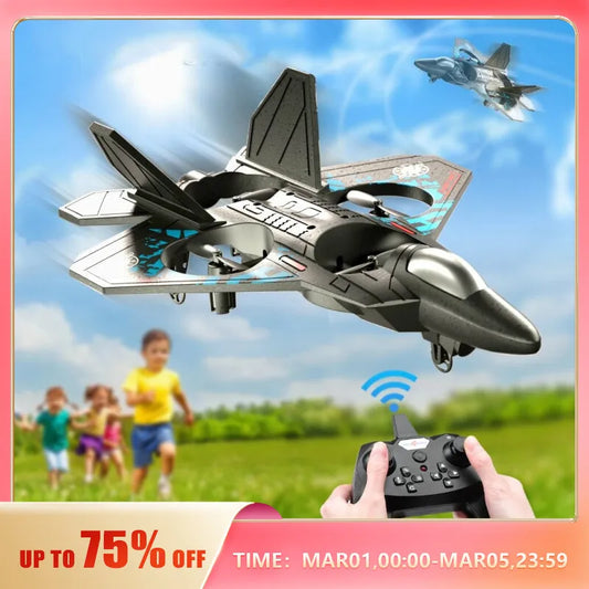 L0712 RC Plane 2.4G Remote Control Aircraft Gravity Sensing Helicopter Glider with Light EPP Foam Fighters for Boys Children [TOYS]