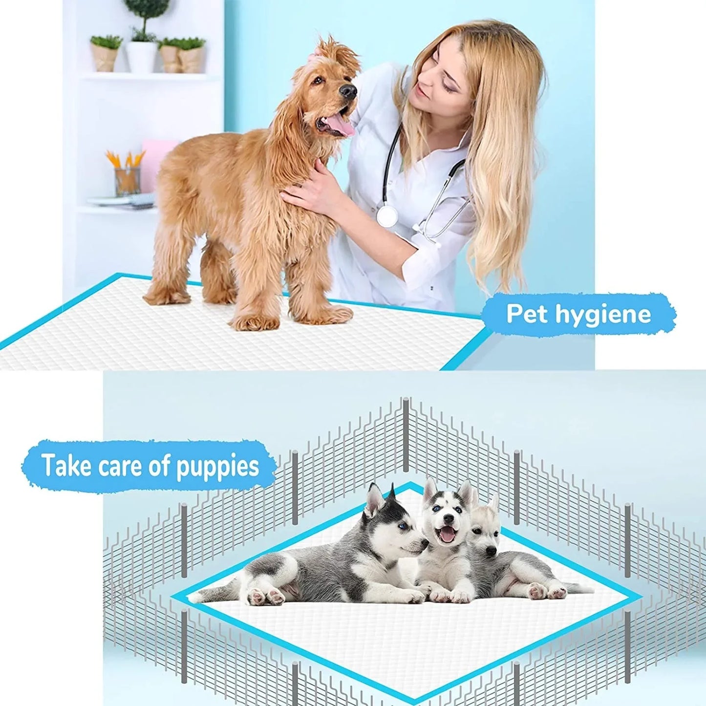 Pet Diaper Dog Training Pee Pads Disposable Healthy Nappy Mat For Cats Dog Diapers Quick-dry Surface Mat [PET]