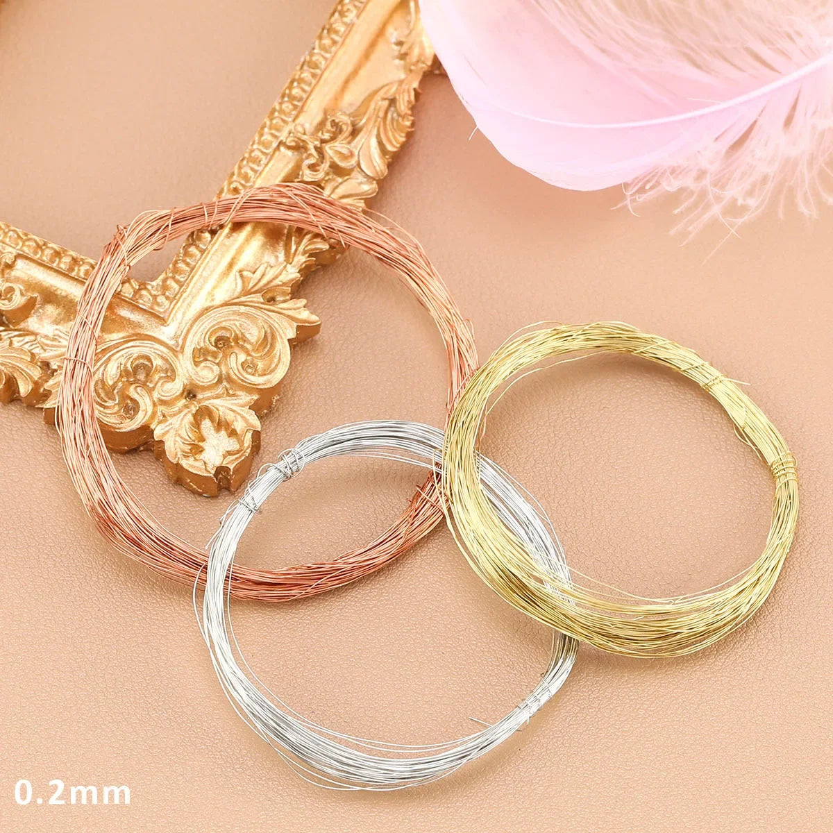 Nail Art Decorations Copper Wire Plating Copper Wire Nail Art DIY Tool Gold Silver 3D Nail Tips Nail Jewelry Manicure Decoration [BEU]