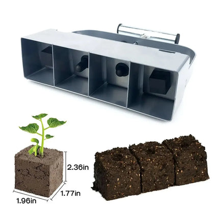 Handheld Seedling Soil Block Maker 2 Inch Soils Blocking Tool Used for Seedling Greenhouse Garden Supplies [GAR]