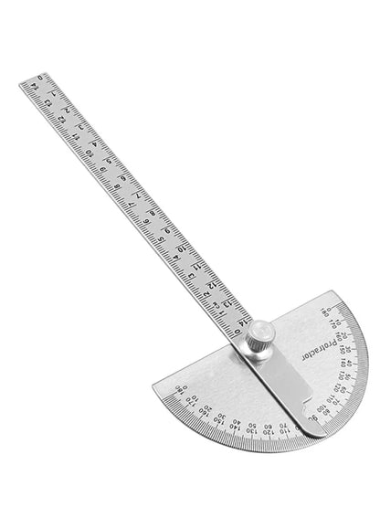 145mm stainless steel 180 protractor angle meter measuring ruler rotary mechanic tool ruler protractor [MTR]