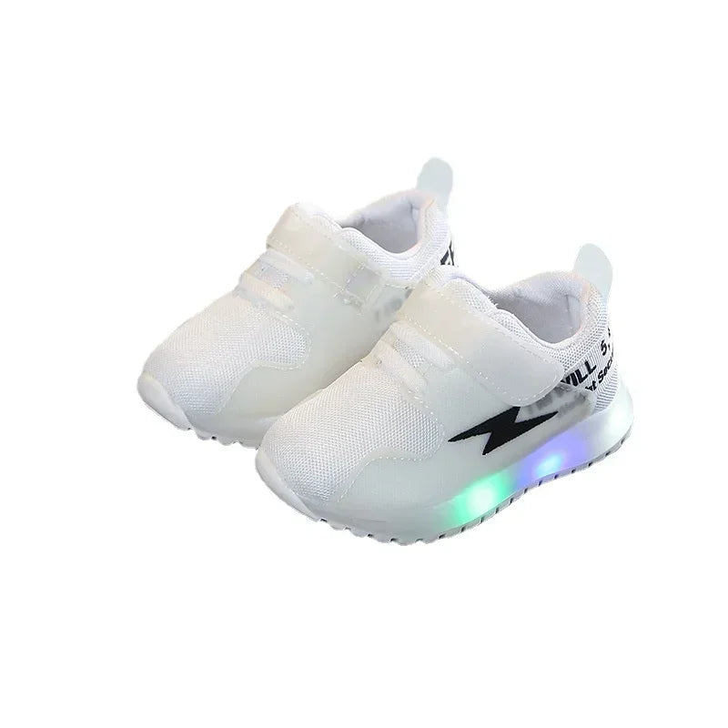 Kid Tennis 2023 Spring And Autumn Children LED Sneakers Boys Glowing Shoes kids Baby Girls Toddler Shoes with Light Up Luminous [SHO]