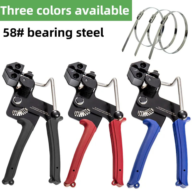 Metal Zip Ties Cutter Self-Locking Zip Ties Gun Cable Ties Plier Stainless Steel  Metal Tie Hand Wrap Tension Cutting Tools [TOL]