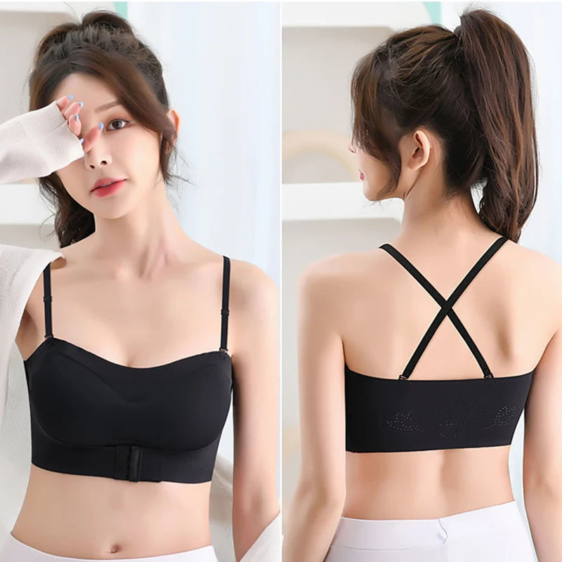 Summer Strapless Bra Underwear Seamlessly Push Up Brassiere Cover Front Type Sexy Lingerie Women Body Lenceria Para Damas Mujer [BRA]