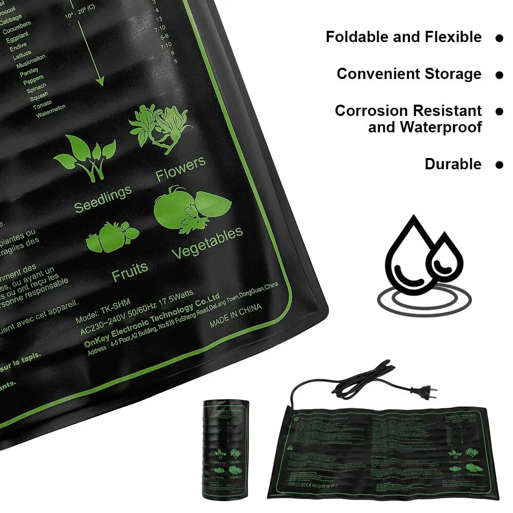 Seedling Heating Mat 50x25cm Waterproof Agriculture Tools Plant Seed Germination Propagation Clone Starter Pad [GAR]