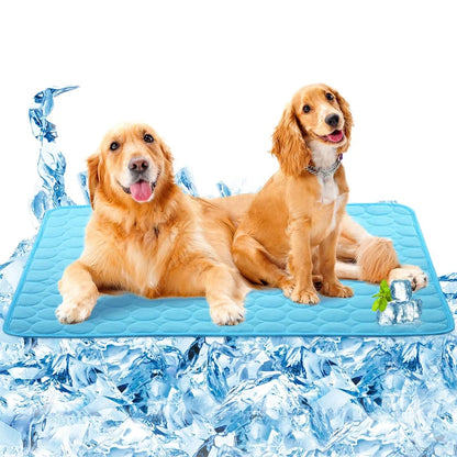 55x70cmPet Ice Silk Pad Dog Cat Pad Cool Pad Cooling Supplies Large and Small Pet Pad Machine Washable Summer Breathable Ice Pad [PET]