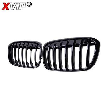 XVIP Glossy Black Diamonds Style Front Bumper Kidney Grilles For BMW X1 F48 F49 2016-2019 Shiny Line Style Upper Racing Grilles [BDK]