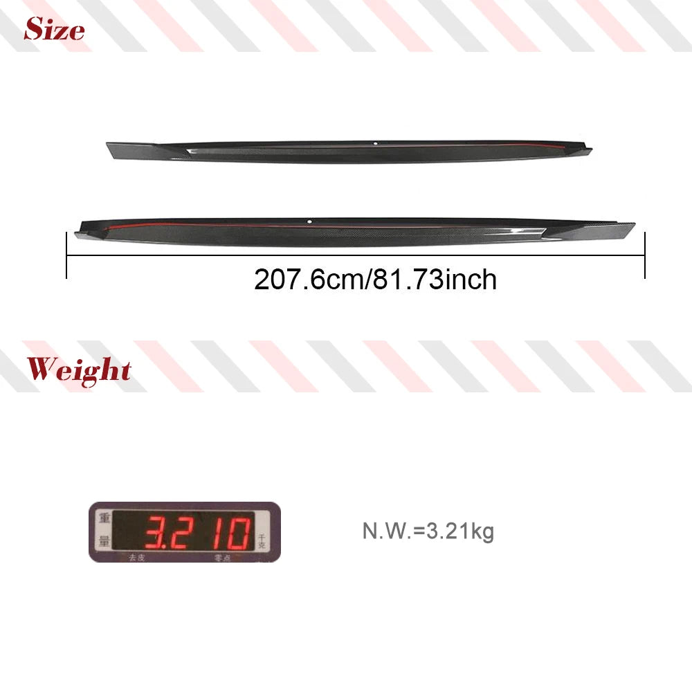 Carbon Fiber Car Side Skirts Extension Lips for BMW G05 X5 M Sport 2019-2022 Car Side Skirts Extension Lips Body Kits Blades [BDK]