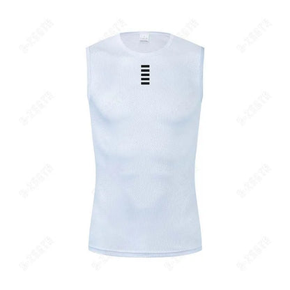 Cycling Base Layer Reflective Underwear White Cycling Jersey Sport Vest Men Undershirt Quick Dry Elastici Vest Road Bike Jersey [CYC]