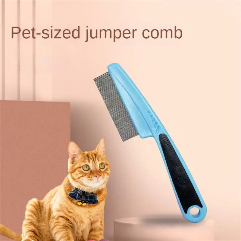 Pet Supplies Tooth Hair Removal Flea Lice Brush Stainless Steel Comb Deworming Knot Dog Cat Grooming Comb [PET]