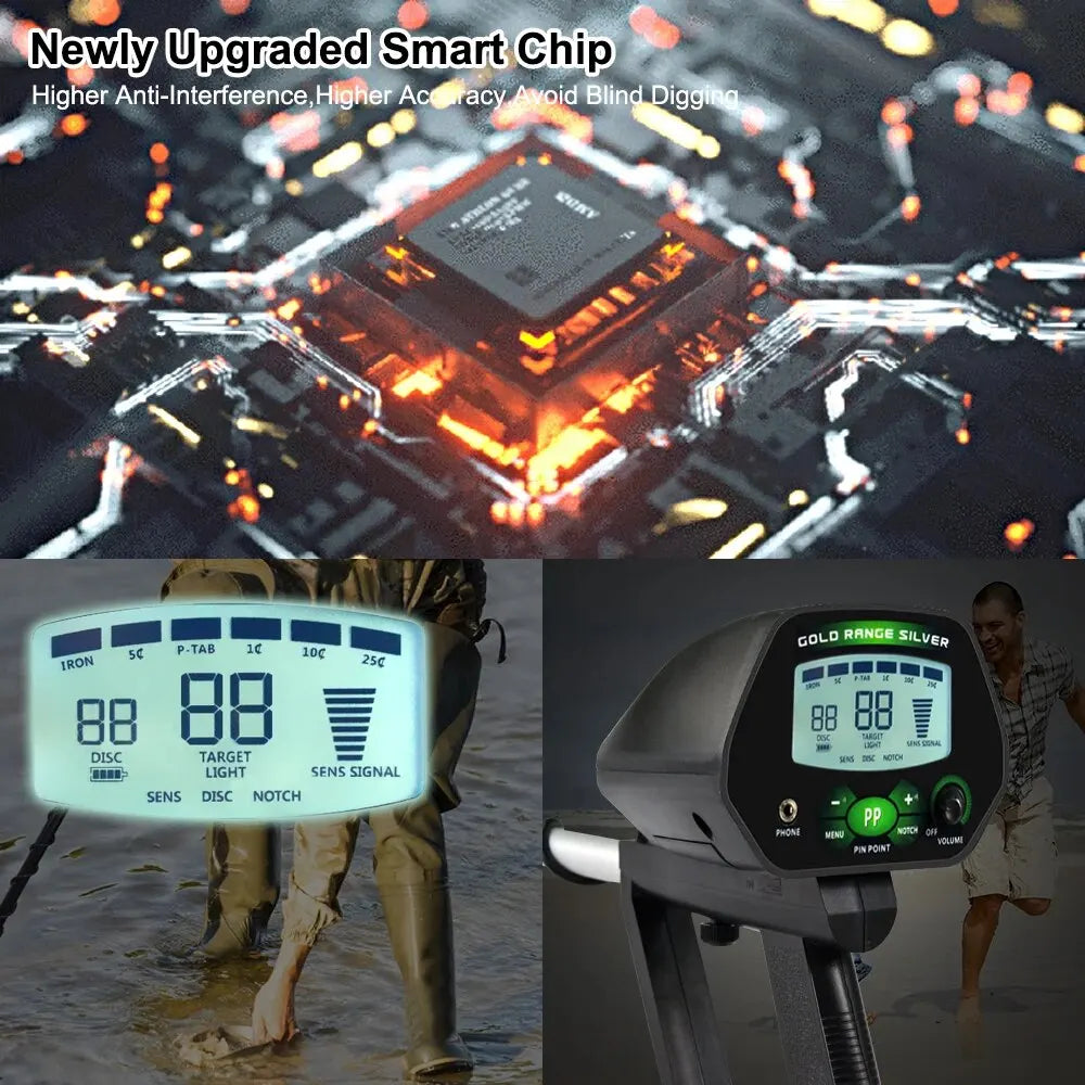 MD-4090 Professional Metal Detector Underground Gold Detector High Accuracy Metal Finder Waterproof Search Coil Seeker Treasure [MTL]