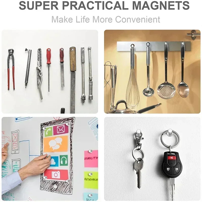 Neodymium Magnets Super Strong Suction Cup Type Magnets for Fridge Thumb Nail Refrigerator Whiteboard Hardware Home [MAG]