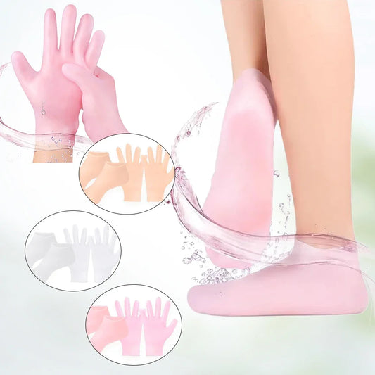 Silicone Socks Moisturizing Gel Socks Exfoliating and Preventing Dryness Spa Foot Care Tool Cracked Dead Skin Remove Protector [SOX]