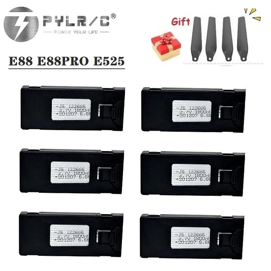 3.7V 1800Mah RC Drone Battery Accessory For E88 E88PRO Ls-E525 E525 PRO Mini Uav Drone Battery Special Rc Part 1/2/3/5/10Pcs [BAT]