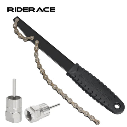 RIDERACE Bicycle Cassette Flywheel Remover Sprocket Extractor Bike Upgrade Rotor Lockring Removal Wrench Chain Whip Repair Tools [CYC]