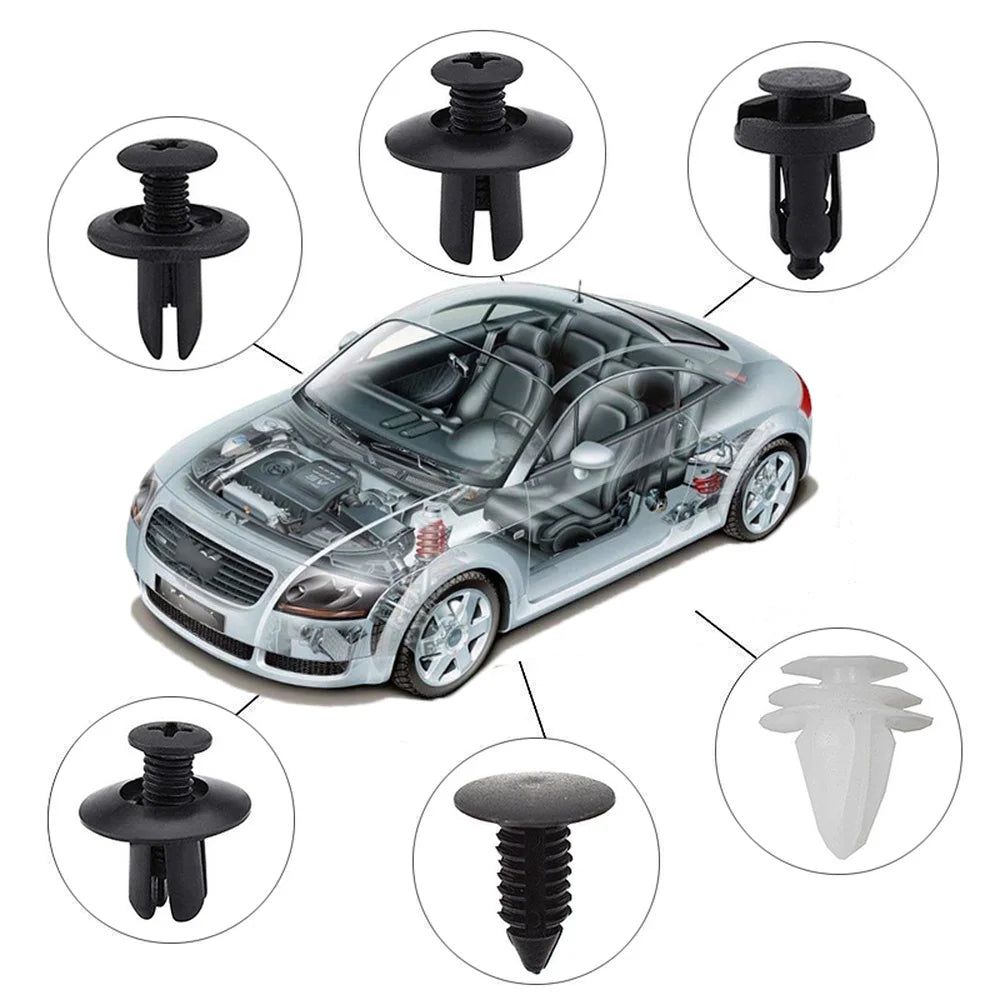 Auto Fastener Clip Mixed Car Body Push Retainer Pin Rivet Bumper Door Trim Panel Fastener Kit Car Clips Box or Bag packaging [CAR]