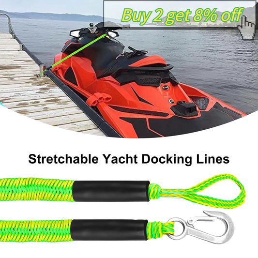 Boat Bungee Dock Lines Cords Docking Rope For Kayak Watercraft SeaDoos Jet Ski Pontoon Canoe Power Boat Mooring Rope Accessories [MRN]