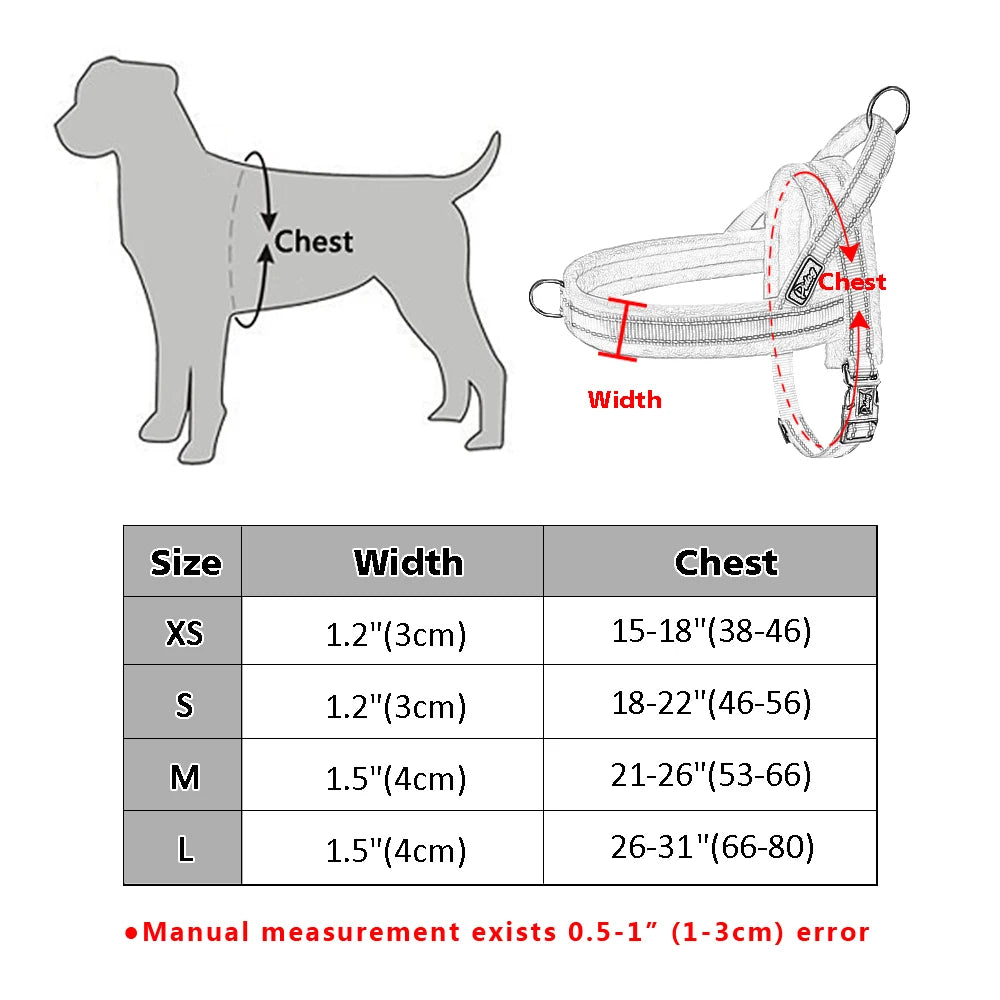 Warm Dog Harness Vest Winter Dog Harnesses Soft Padded Pet Training Harnesses Vests Adjustable For Small Large Dogs Bulldog Pug [PET]
