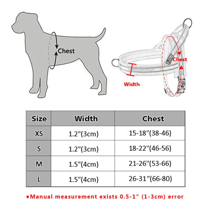 Warm Dog Harness Vest Winter Dog Harnesses Soft Padded Pet Training Harnesses Vests Adjustable For Small Large Dogs Bulldog Pug [PET]