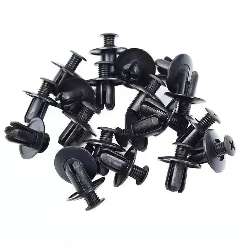5/100pcs 8mm Plastic Rivets Fasteners Screw Car Bumper Fender Black Rivet Car Fastener Clips for Toyota Focus Kia Nissan Yamaha [CAR]