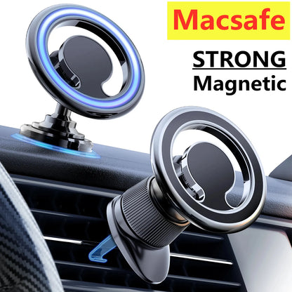 Magnetic Car Phone Holder Stand Macsafe Support in Car for iPhone 12 13 14 Pro Max Mini Magnet Car Air Vent Clip Cellphone Mount [PHH]