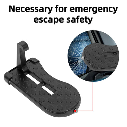 Foldable Car Roof Rack Step Car Door Step Universal Latch Hook Auxiliary Walking Car Foot Pedal Aluminium Alloy Safety Hammer [CAR]